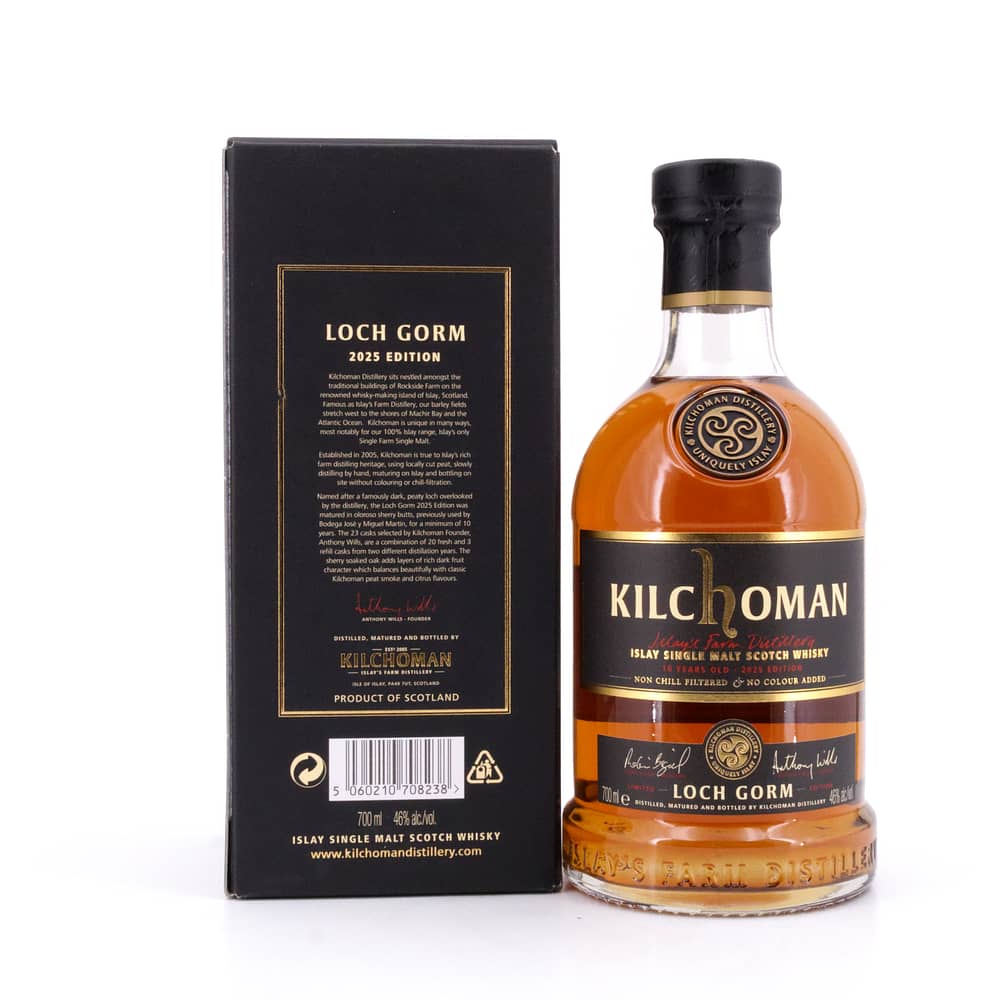 Kilchoman Loch Gorm 2025 10 Jahre Oloroso Sherry Butts 0,70 Liter/ 46.0% vol Produktbild