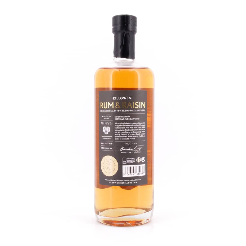 Killowen Single Malt Peated Rum & Raisin 0,70 Liter/ 55.0% vol Produktbild