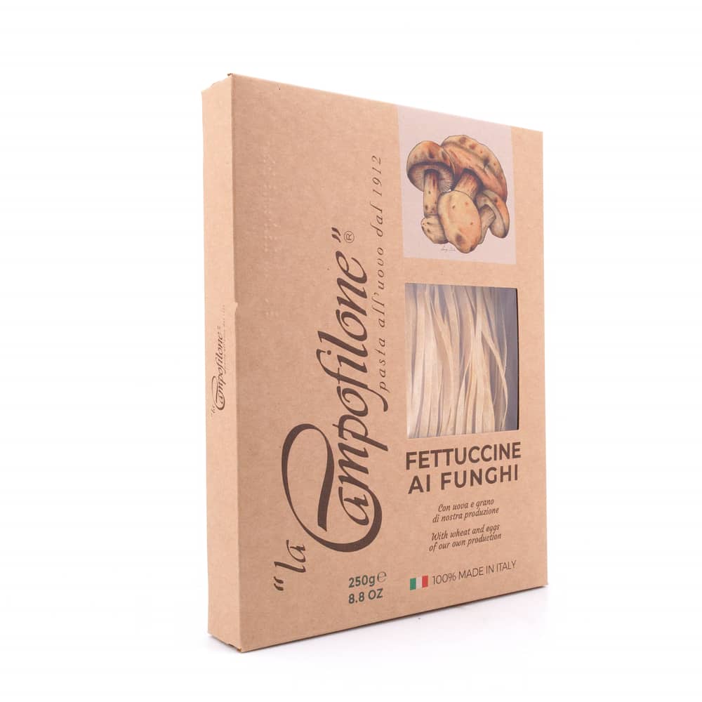 La Campofilone Fettuccine Eiernudeln mit Pilzen 250 Gramm Produktbild