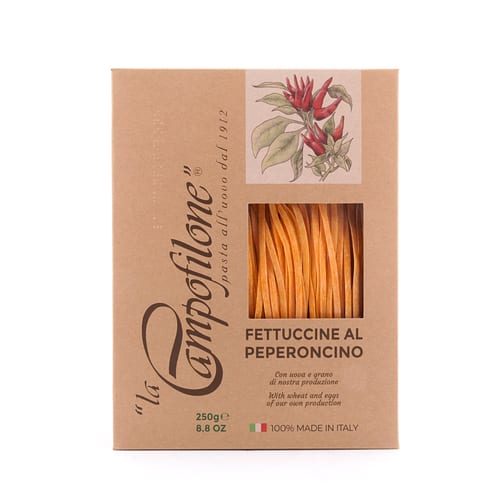 La Campofilone Fettuccine Eiernudeln mit scharfer Paprika 250 Gramm Produktbild
