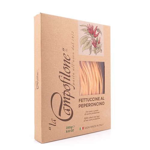 La Campofilone Fettuccine Eiernudeln mit scharfer Paprika 250 Gramm Produktbild