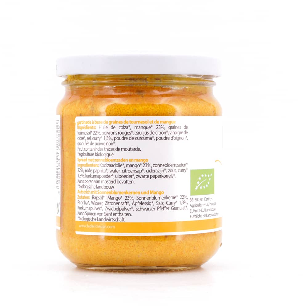 La Délicieuse Mango Curry Aufstrich BIO 180 Gramm Produktbild