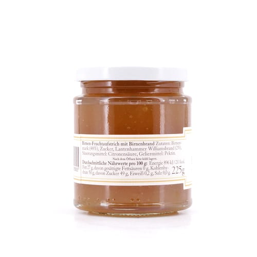 Lantenhammer Birnen Fruchtaufstrich mit Birnenbrand mit 2% Birnenbrand 225 Gramm/ 2.0% vol Produktbild