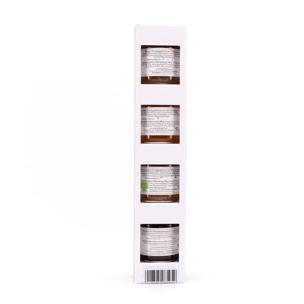 Lantenhammer Fruchtaufstriche mit 2% Edelbränden 4er Mini-Set 200 Gramm/ 2.0% vol Produktbild