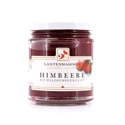 Lantenhammer Fruchtausfstrich Himbeer mit Waldhimbeergeist mit 2% Waldhimbeergeist Produktbild