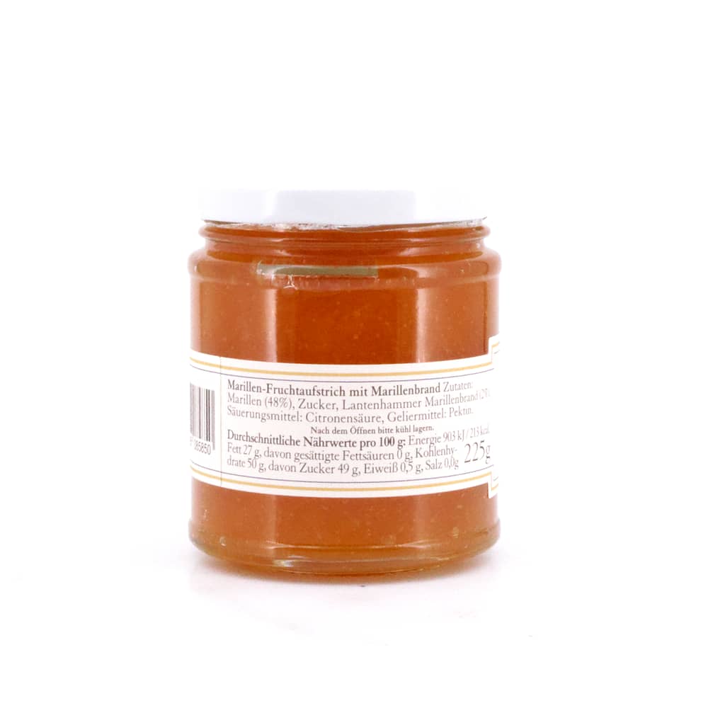 Lantenhammer Marillen Fruchtaufstrich mit Marillenbrand mit 2% Marillenbrand 225 Gramm/ 2.0% vol Produktbild