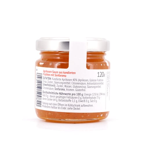 Lazzaris Aprikosen-Senf-Sauce aus kandierten Früchten 120 Gramm Produktbild