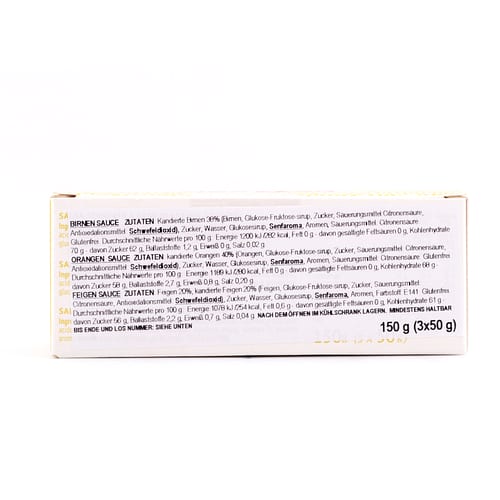 Lazzaris Salse Dolci & Piccanti Trio Senf-Sauce (Birne, Feige, Orange) 3 x 50 g 150 Gramm Produktbild