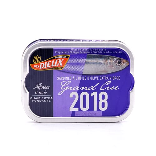 Le Trésor des Dieux Jahrgang Sardinen ´Grand Cru´ Jahrgang 2018 115g 86,30 Gramm Abtropfgewicht Produktbild