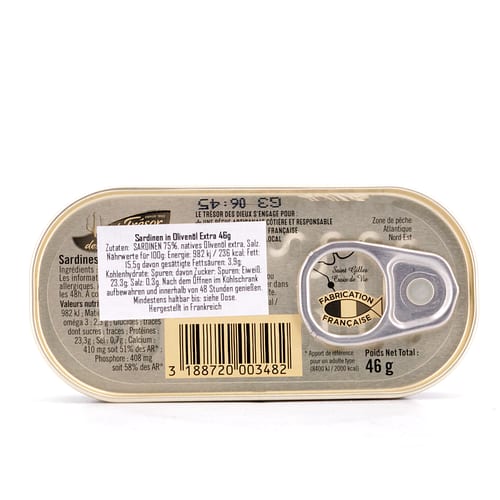 Le Trésor des Dieux Sardinen in Olivenöl 46g 46 Gramm Produktbild