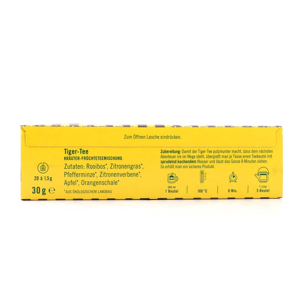 Lebensbaum Janosch Tiger-Tee Kräuter-Früchteteemischung 30 Gramm Produktbild