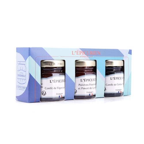 L’Epicurien Trio Rund um Käse Feige, Schwarze Kirsche & Paprika 150 Gramm Produktbild