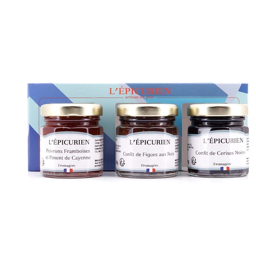 L’Epicurien Trio Rund um Käse Feige, Schwarze Kirsche & Paprika 150 Gramm Produktbild