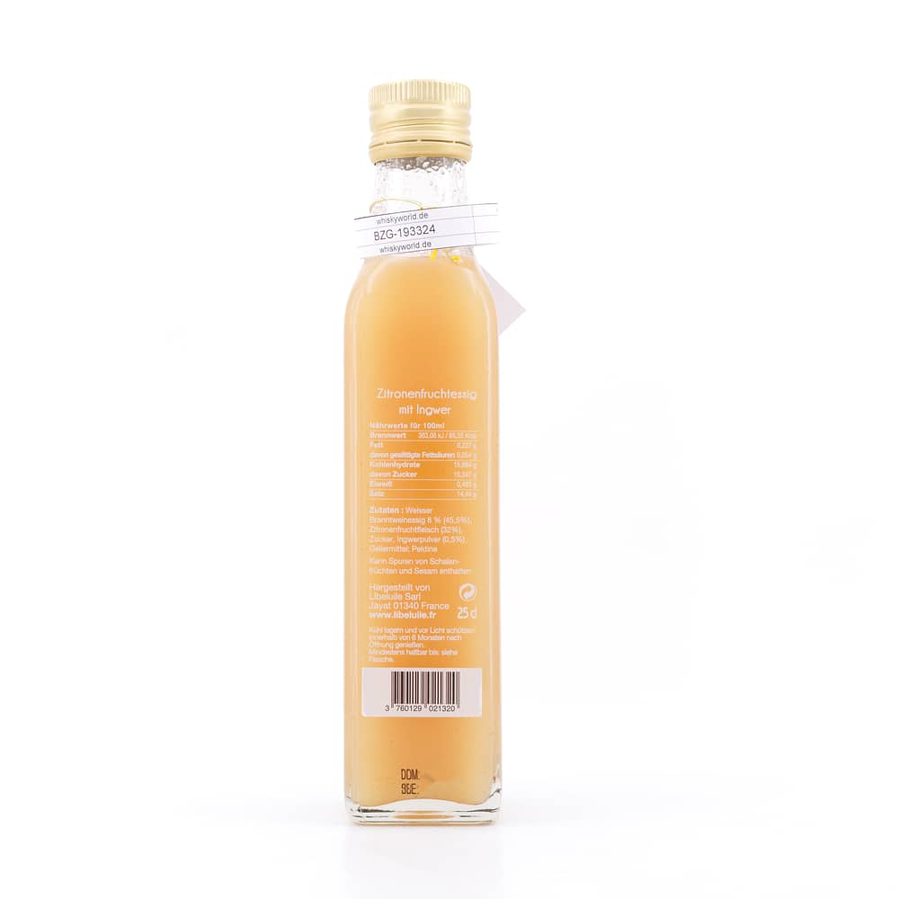 Libeluile Zitronenfruchtessig mit Ingwer 0,250 Liter Produktbild