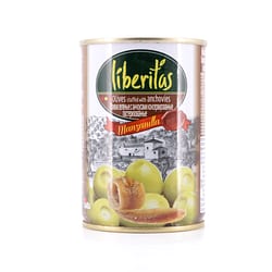 Liberitas Grüne Oliven gefüllt mit Anchovis 280g Produktbild