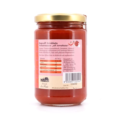 Locanda La Posta Sugo all`Arrabbiata Tomatensauce mit Peperoni 300 Gramm Produktbild