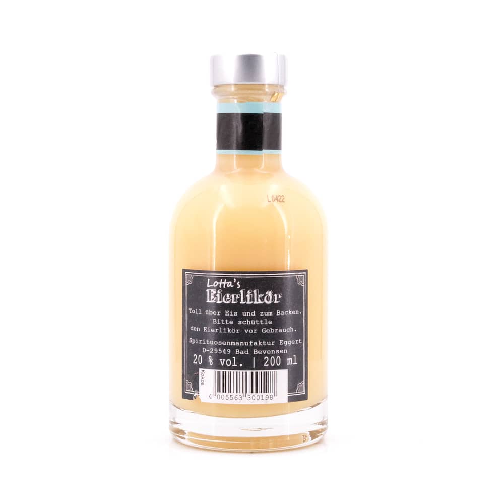 Lottas Eierlikör mit Kokos Kleinflasche 0,20 Liter/ 20.0% vol Produktbild