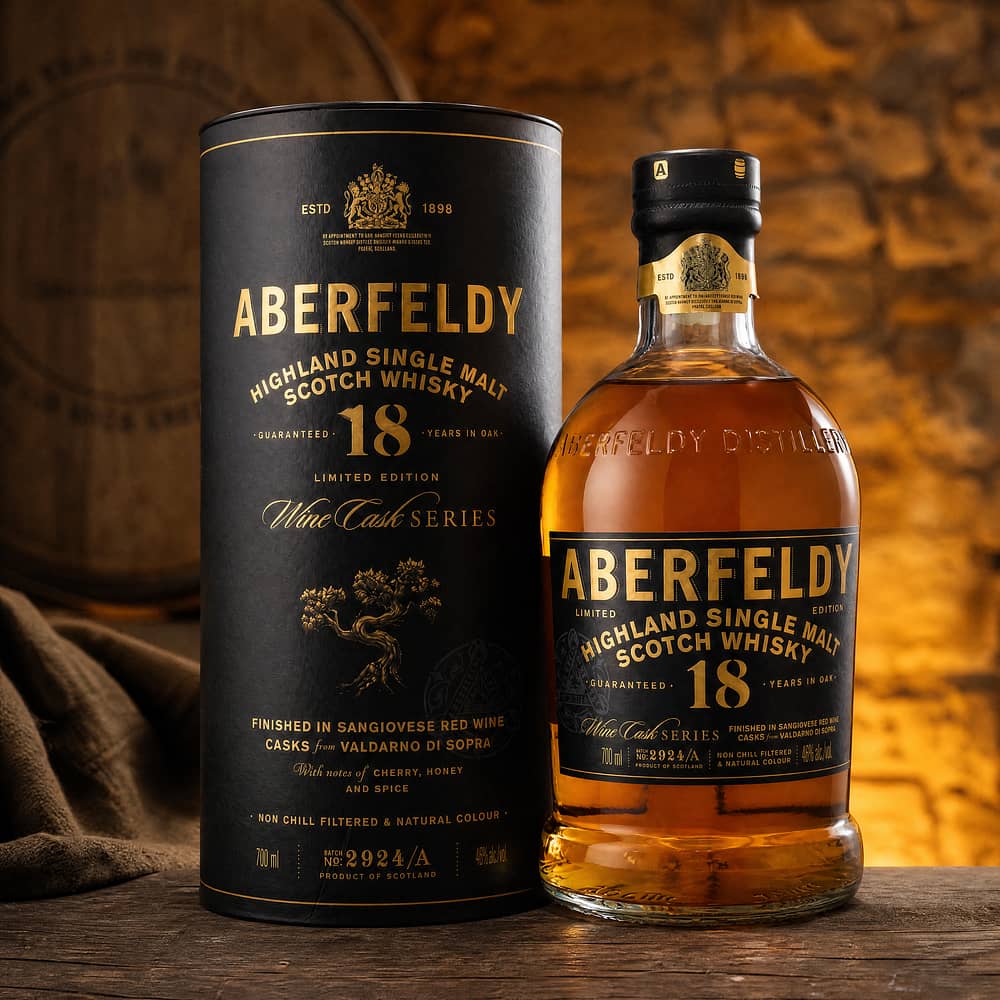 Aberfeldy 18 Jahre Sangiovese Wine Casks Finish From Valdarno Di Sopra 0,70 Liter/ 46.0% vol Produktbild