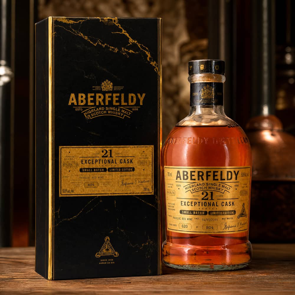 Aberfeldy 21 Jahre Exceptional Pauillac Redwine Cask 0,70 Liter/ 53.9% vol Produktbild