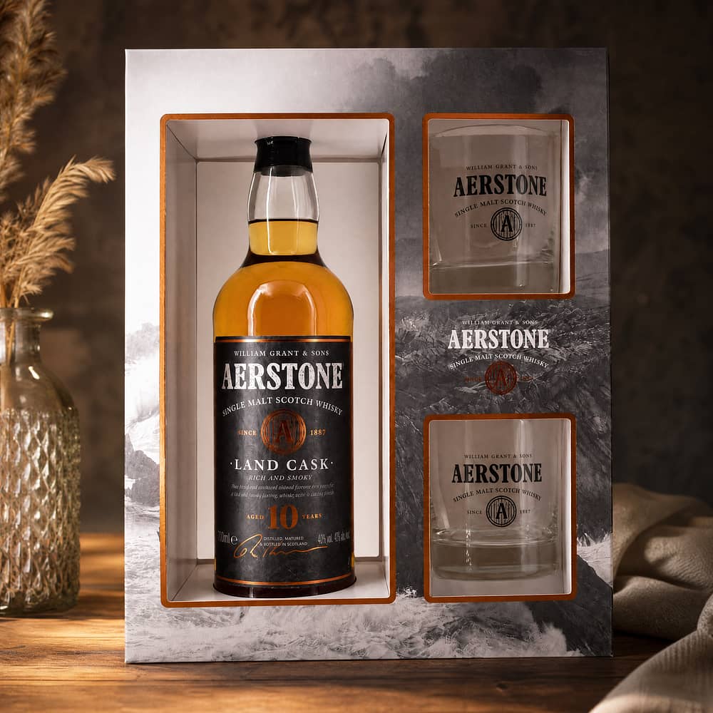 Aerstone 10 Jahre Land Cask Geschenkset inkl. 2 Gläser 0,70 Liter/ 40.0% vol Produktbild