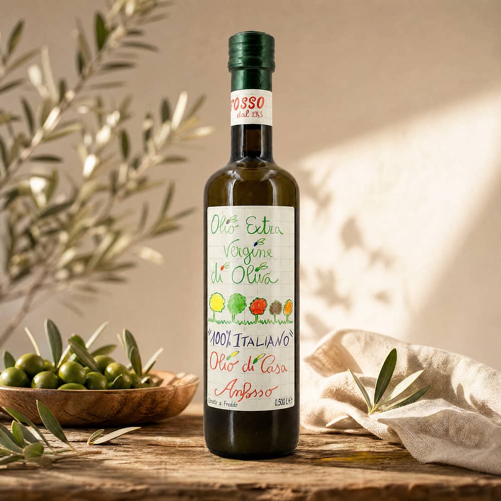 Anfosso Olivenöl 100% Italiano Extra Vergine de Alua 0,50 Liter Produktbild