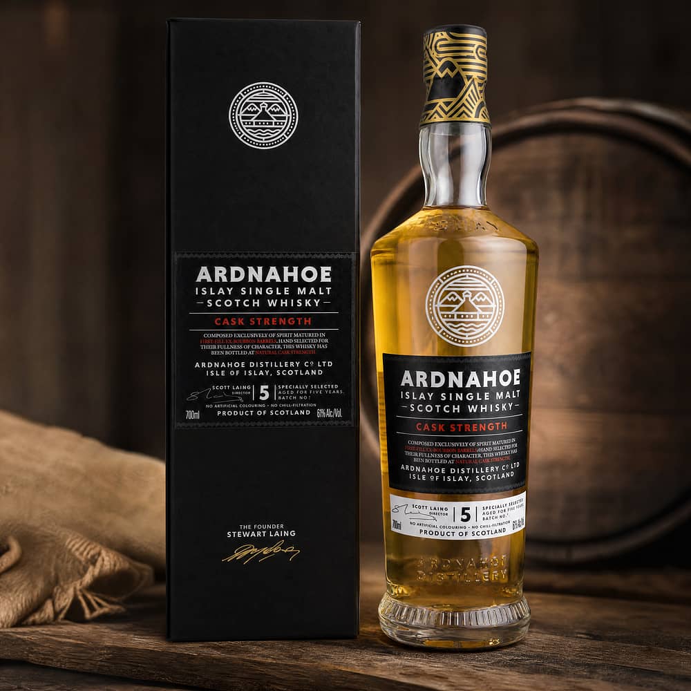 Ardnahoe Cask Strength Batch No. 2 2026 Matured in 1st Fill Ex Bourbon Barrels for 5 Years 0,70 Liter/ 61.0% vol Produktbild