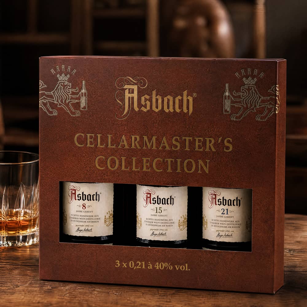 Asbach Cellarmaster’s Collection 3 x 0,2l 8, 15 & 21 Jahre 0,60 Liter/ 38.7% vol Produktbild