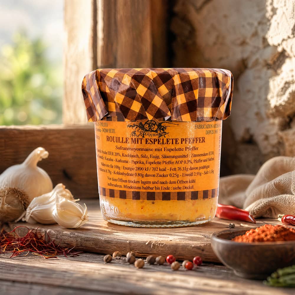 Azaïs-Polito Rouille mit Espelette Pfeffer Safranmayonnaise mit Espelette Pfeffer 85 Gramm Produktbild