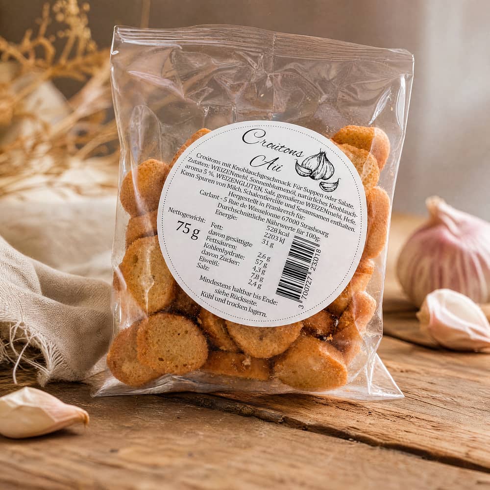 Beauharnais-CARLANT Croûtons mit Knoblauchgeschmack 75 Gramm Produktbild