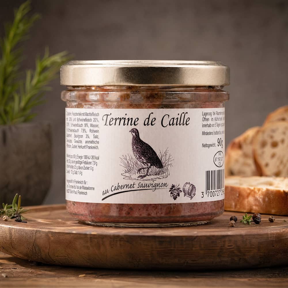 Beauharnais-CARLANT Wachtelterrine mit Cabernet Sauvignon 90 Gramm Produktbild