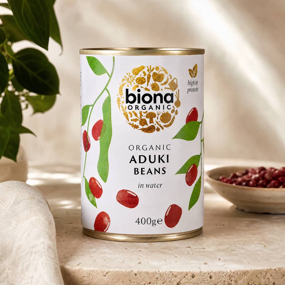 Biona Organic Aduki Beans Aduki-Bohnen in Wasser 230 Gramm Abtropfgewicht Produktbild