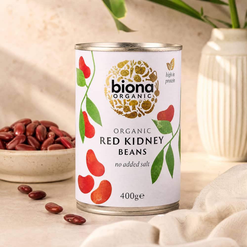 Biona Organic Red Kidney Beans Rote Kidneybohnen 240 Gramm Abtropfgewicht Produktbild