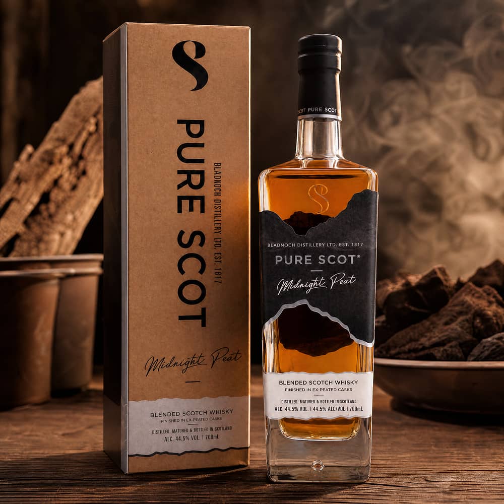 Bladnoch Pure Scot Midnight Peat 0,70 Liter/ 44.5% vol Produktbild