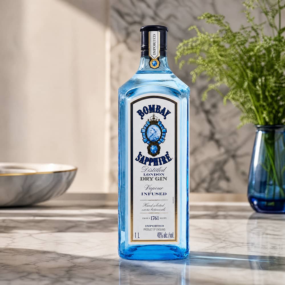 Bombay London Dry Gin Sapphire Literflasche 1 Liter/ 40.0% vol Produktbild