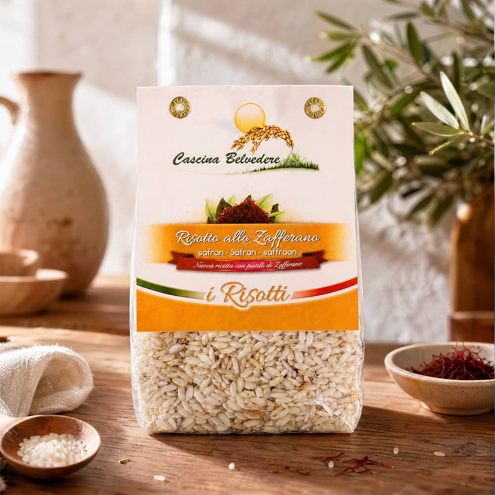 Cascina Belvedere Risotto mit Safran 250 Gramm Produktbild