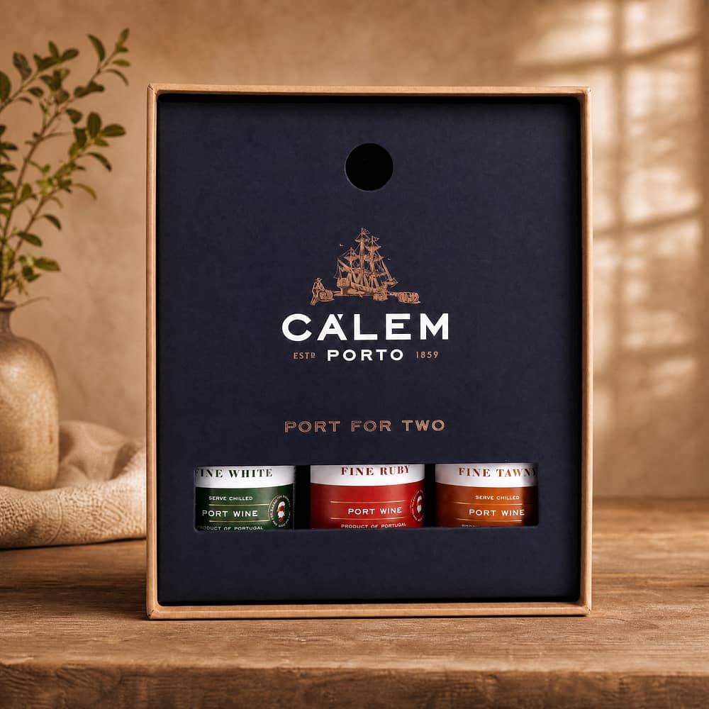 Cálem Port For Two 3 Stck je 0,20l, Ruby Port; Tawny Port & White Port 0,60 Liter/ 20.0% vol Produktbild
