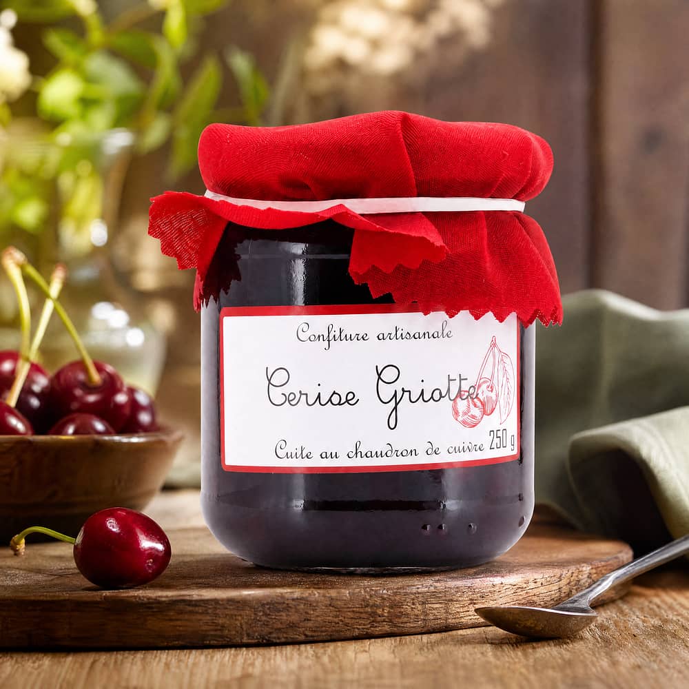 Confiture artisanale Cerise Griotte Sauerkirsch Konfitüre 250 Gramm Produktbild