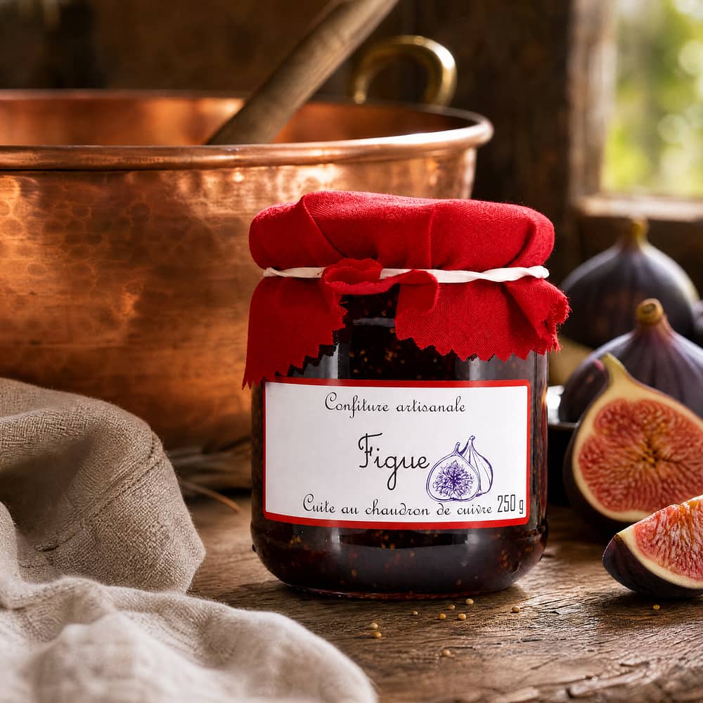 Confiture artisanale Figue Feigen-Konfitüre gekocht im Kupferkessel 250 Gramm Produktbild
