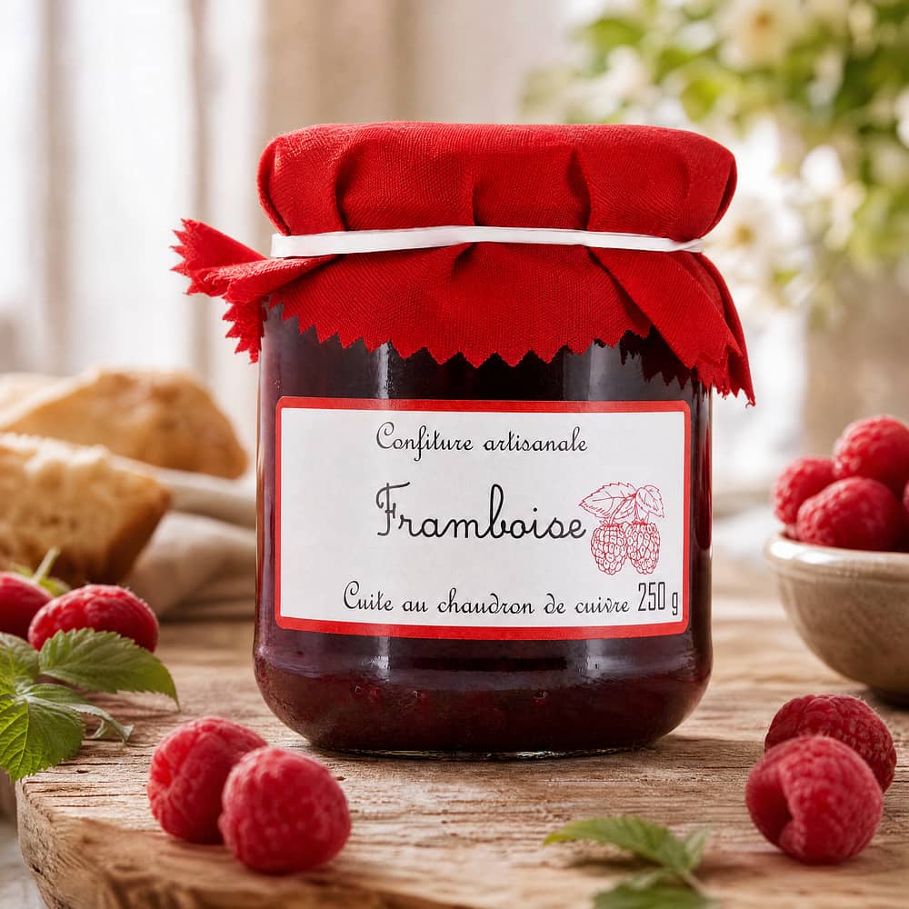 Confiture artisanale Framboise Himbeer Konfitüre 250 Gramm Produktbild