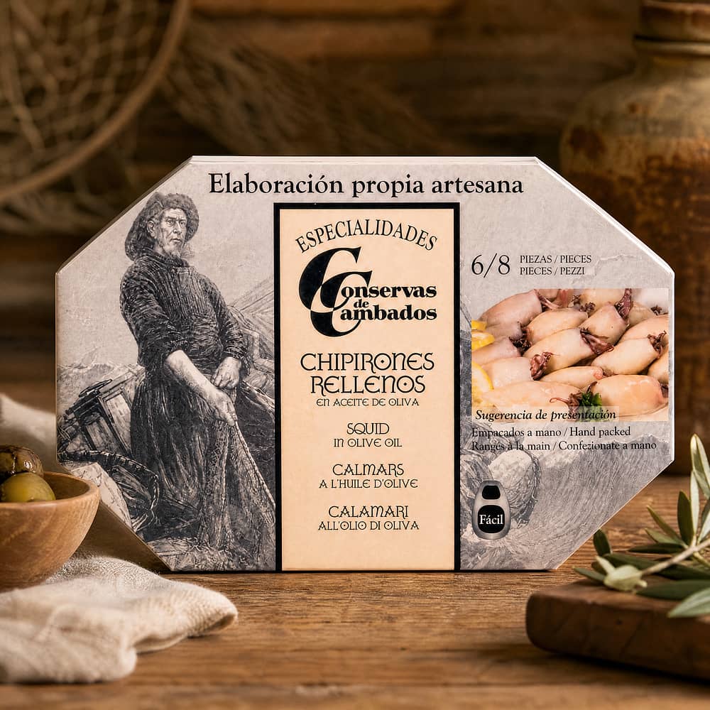 Conservas De Cambados Tintenfisch in Olivenöl 111g 72 Gramm Abtropfgewicht Produktbild