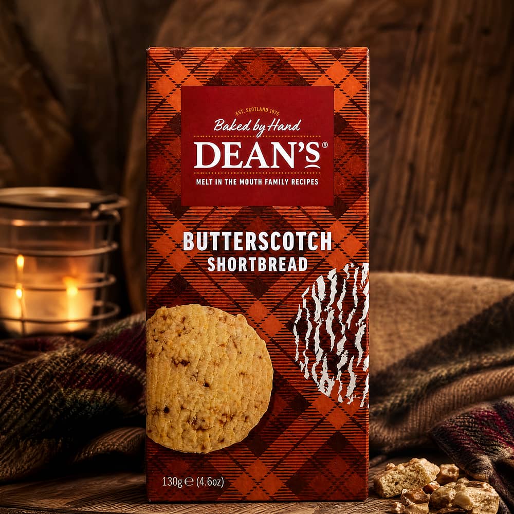 DEAN's Butterscotch Shortbread Rounds 130 Gramm Produktbild