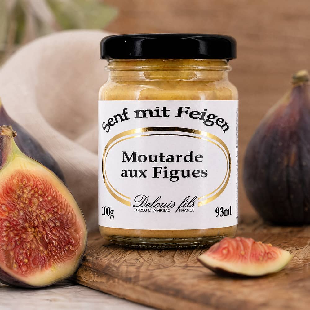 Delouis Fils Moutarde aux Figues Senf mit Feigen 100 Gramm Produktbild