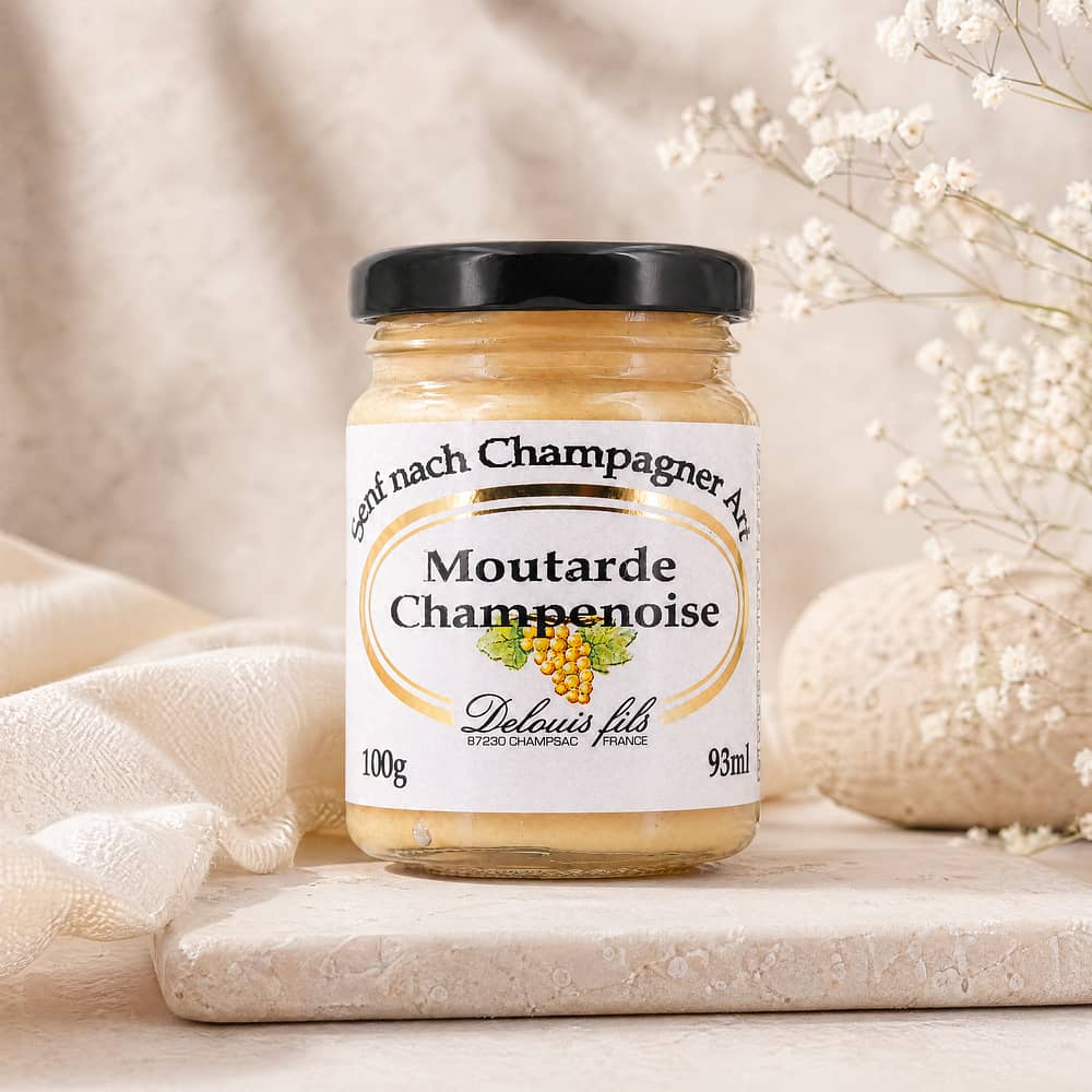 Delouis Fils Moutarde Champenoise Senf nach Champagner Art 100 Gramm/ 1.5% vol Produktbild