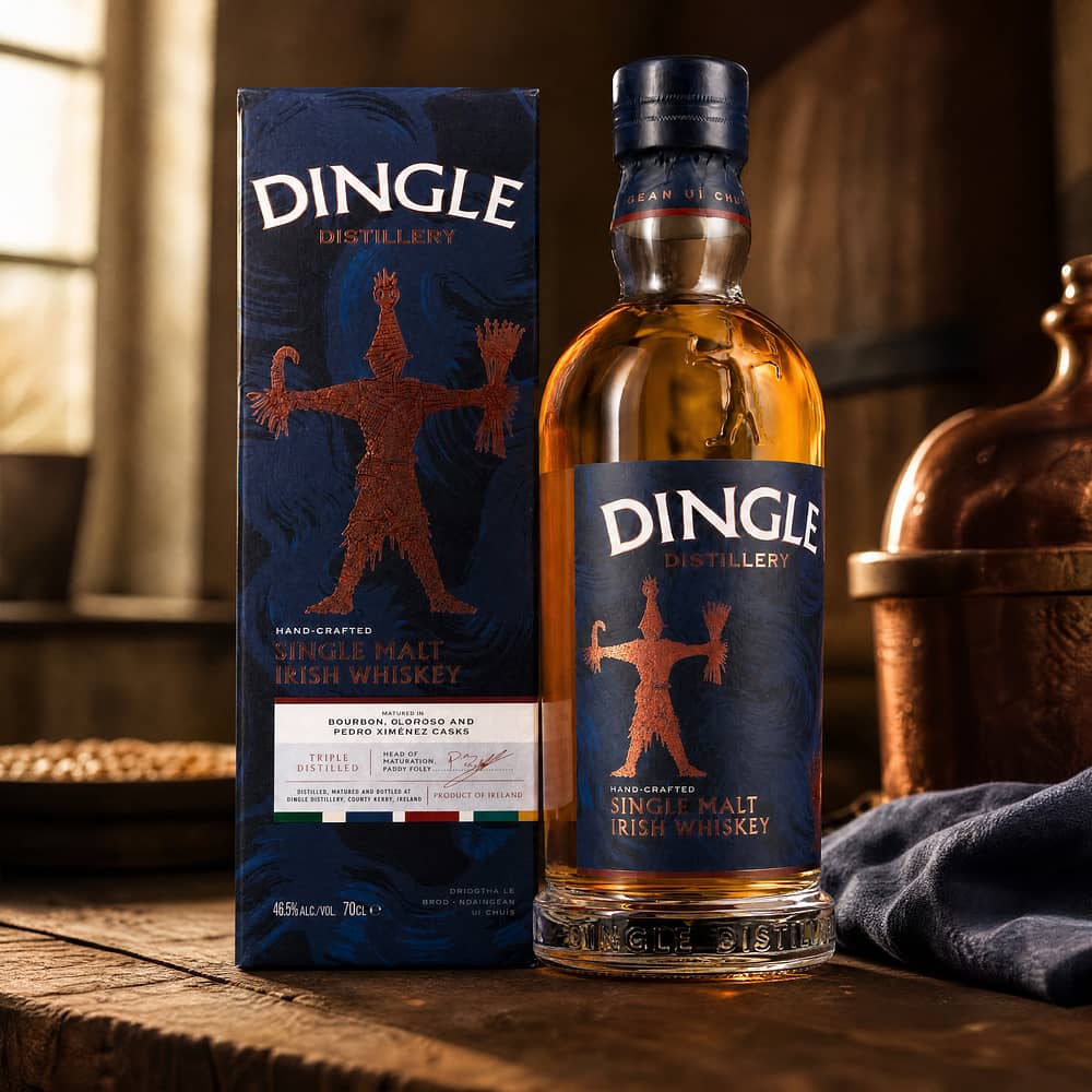 Dingle Single Malt Irish Whiskey Matured In Bourbon And Sherry Casks 0,70 Liter/ 46.5% vol Produktbild