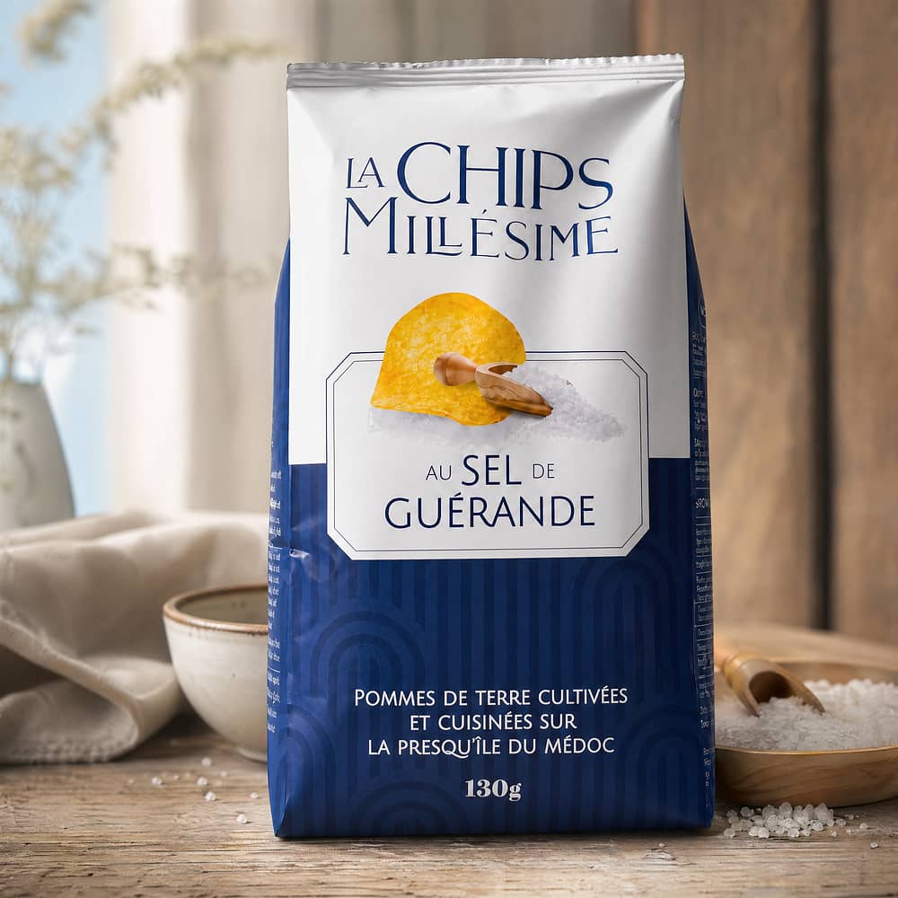 Domaine de la Croustille La Chips Millésime au Sel de Guérande Kartoffelchips mit Salz aus Guérande 130 Gramm Produktbild