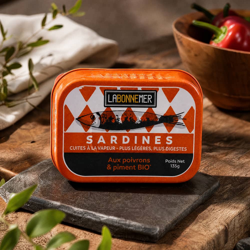 Ferrigno La Bonne Mer Sardinen mit Bio Paprika und Piment 135g 95 Gramm Abtropfgewicht Produktbild