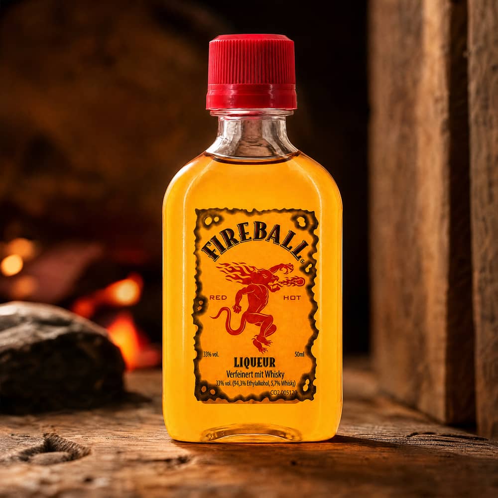 Fireball Cinnamon Whisky Liqueur Miniatur (PET-Flasche) 0,050 Liter/ 33.0% vol Produktbild