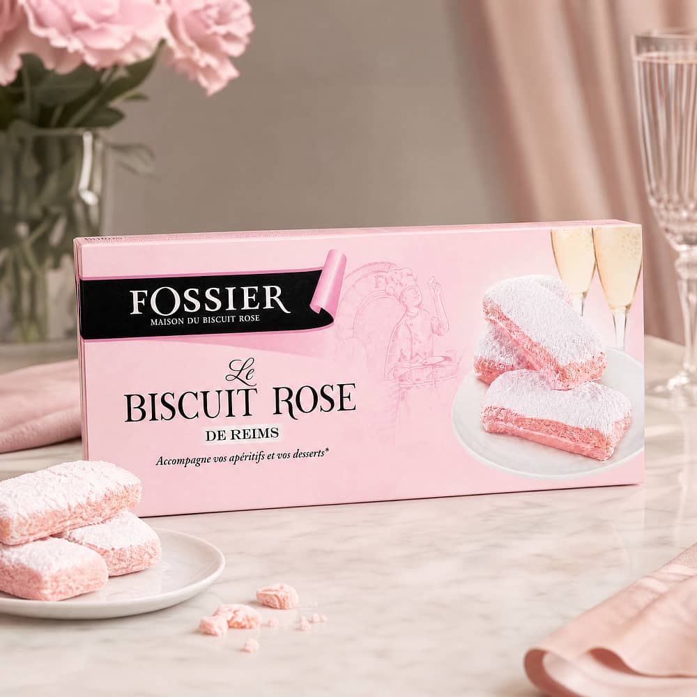 Fossier Le Biscuit Rose Rosa Süßgebäck aus Reims 100 Gramm Produktbild