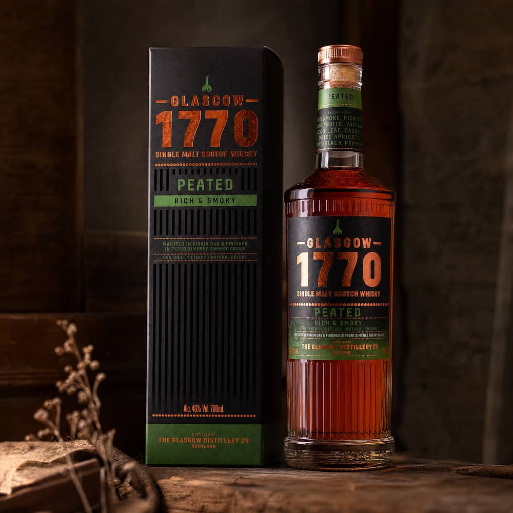 Glasgow Distillery 1770 Glasgow Single Malt Peated Rich & Smoky 0,70 Liter/ 46.0% vol Produktbild