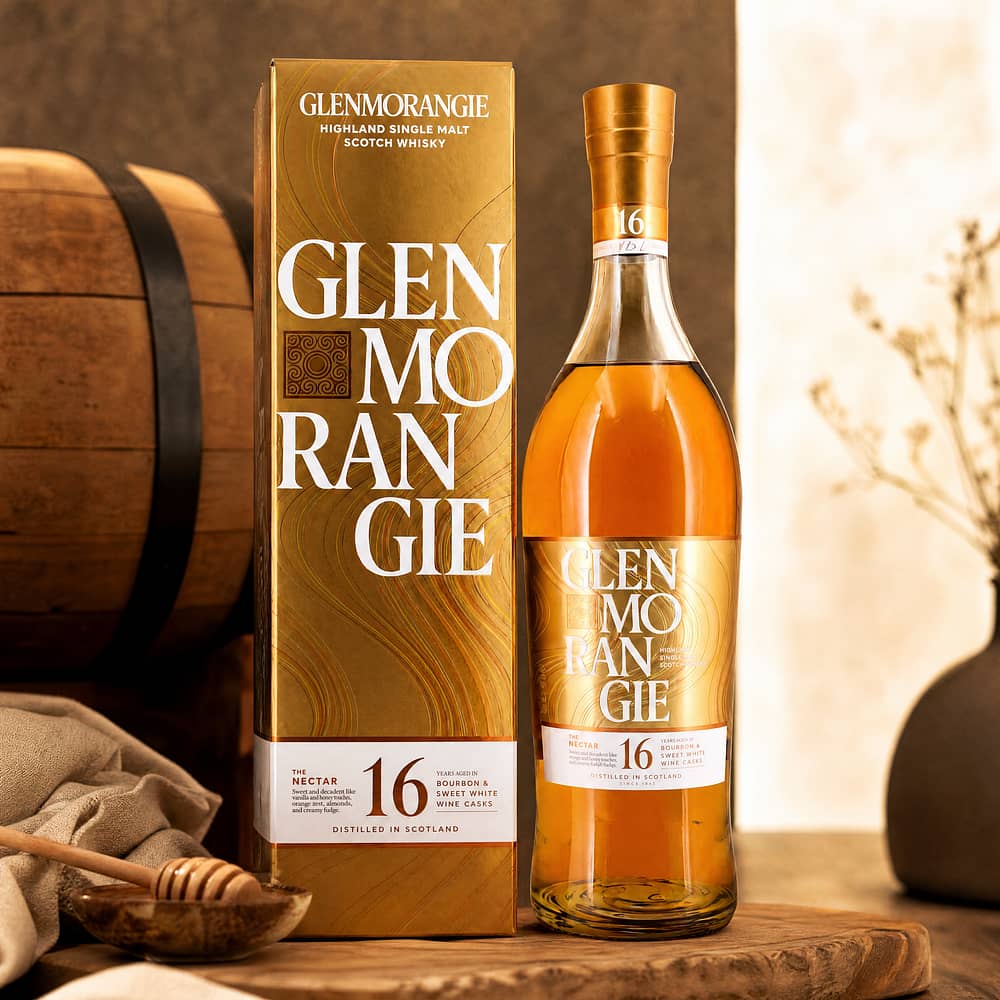 Glenmorangie 16 Jahre The Nectar Aged In Bourbon & Sweet White Wine Casks 0,70 Liter/ 46.0% vol Produktbild